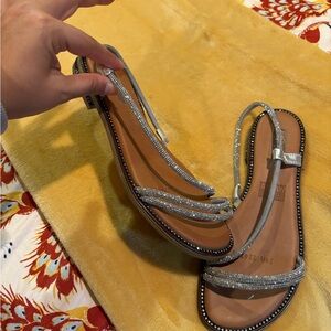 Elegant Silver Women's Sandals